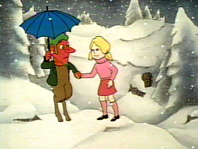 Mr. Tumnus Guides Lucy Home from Cave