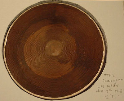 Tainter Phonogram Disc Record