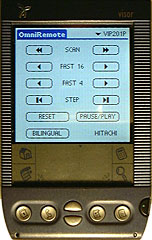 Palm Handheld Showing VIP201P IR Remote Control