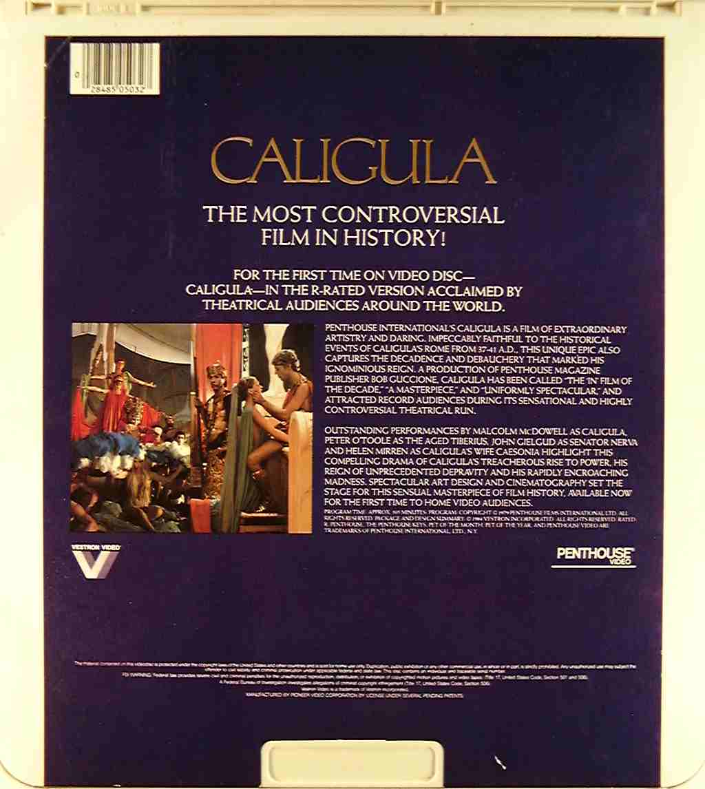 Caligula 28485050327 R - Side 2 - CED Title - Blu-ray DVD Movie Precursor.